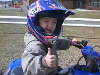 Son on his atv