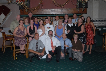 A group photo from the wedding