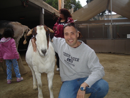 My honey bunches of oats and a goat at the San Diego Zoo