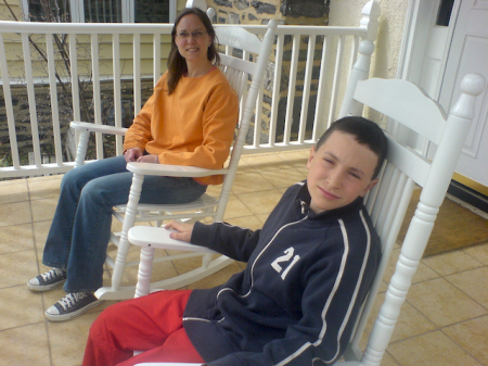 Amy and Cole on the Porch