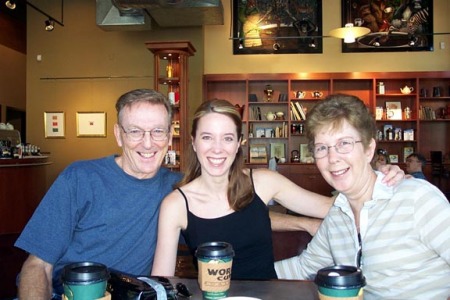 Linda with husband, Richard; daughter, Carrie.