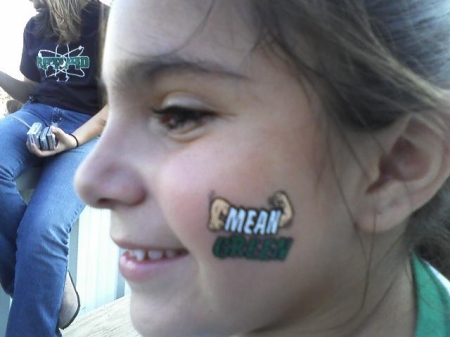 shelby at a football game