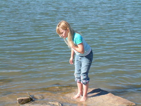 Mandy looking for seashells