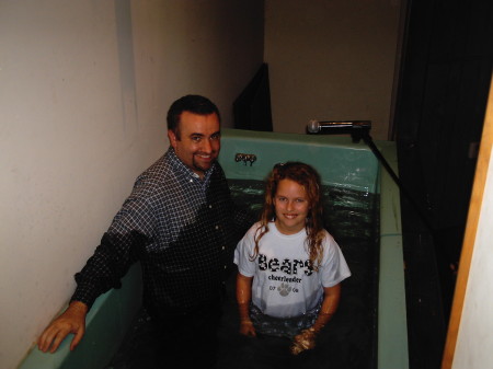 Bethany getting baptised