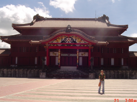 Ashley outside a Palace