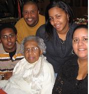 My family! My husband, son, daughter and my 96 year old grandmother.