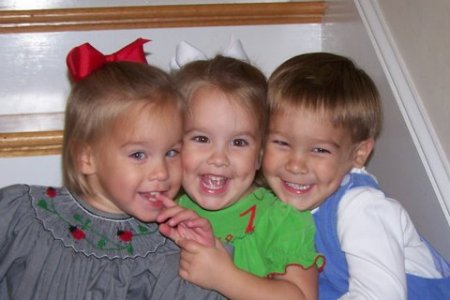 My sweet grandchildren - the triplets