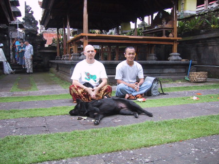 with Teddy between jobs in Bali , 2002