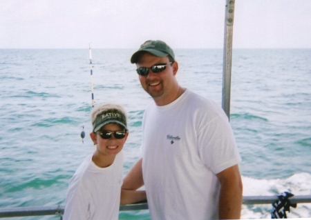 Husband and son deep sea fishing!