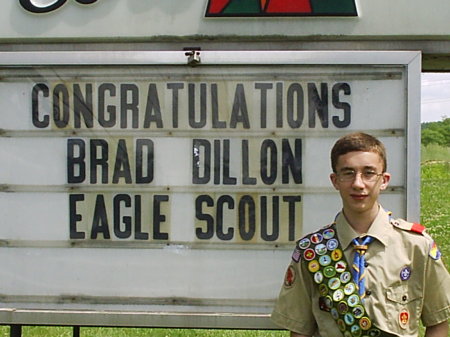 My son Brad when he received his Eagle Scout award 2005