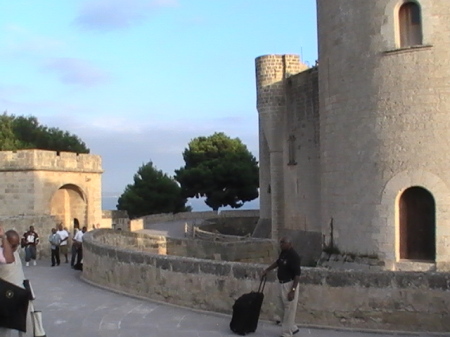 Side view of the entrance into the castle