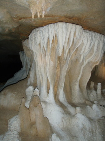 Limestone Stalactites inside the cave
