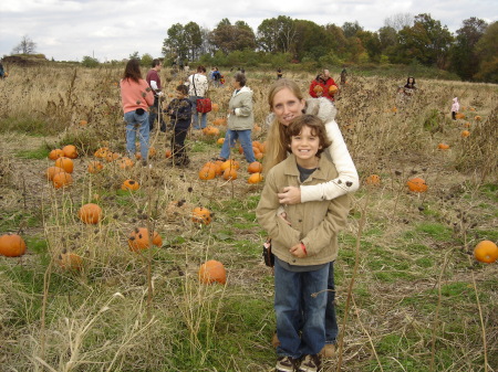 Pumpkin pickin' with my son