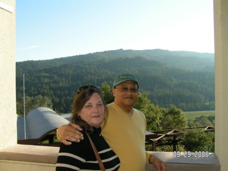 Chuck and Alice at Sterling Vineyards, Napa Valley