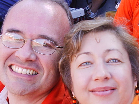 My wife Julie and I at a Va Tech football game in 2006
