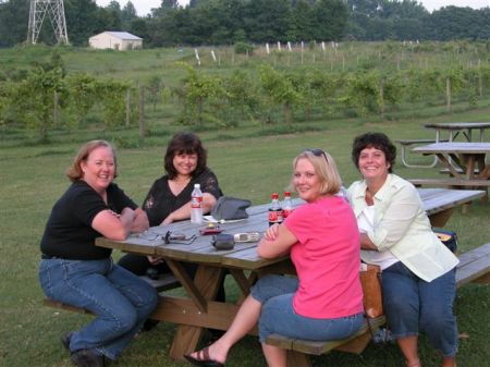 The "Girls" at the Winery - Debbie, me, Vicki, Debra