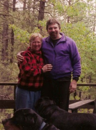My wife, Karen Erickson & me at our cabin