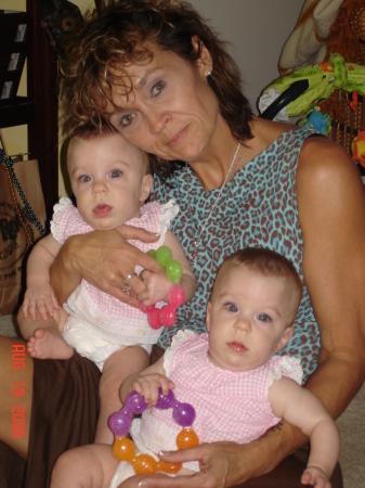 With my twin granddaughters, Mary and Hannah