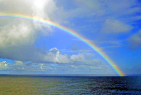 Rainbow over Pacific