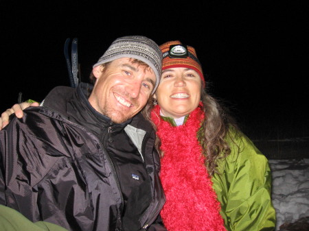 Sean and Emy moonlight skiing Feb. 2007