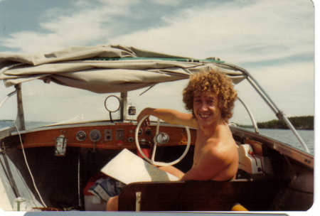 brian at helm of african queen ca 1979