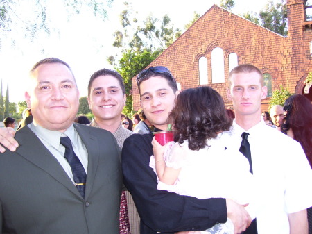 Manuel and my boys (Matt, Chris & Scott) Chris is holding Gabby