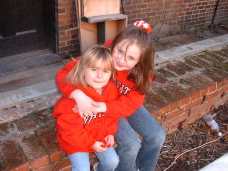 My daughters at Wolfpack Bowl game 2005