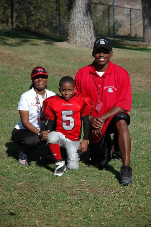 My wife and I at L.J football game