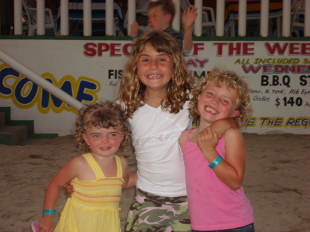 My three girls on the beach in Mexico