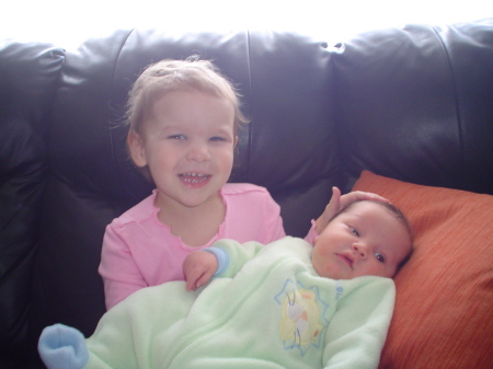 Kaylee and new brother, Carson