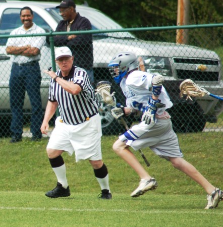 James playing JV lacrosse at McCallie