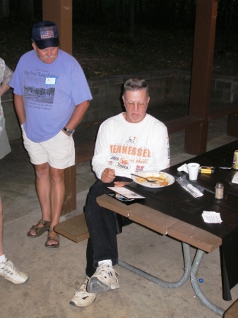 Jim Taylor standing, Kent Rowland sitting