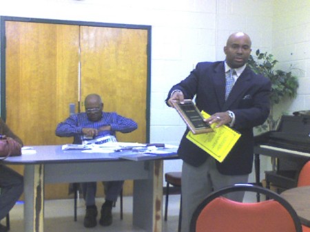 Me at 6th district Meeting for community Biz