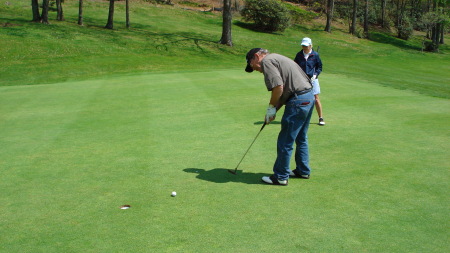 Lil golf in the mountains with my sister Anne