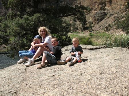 relaxing on the rocks