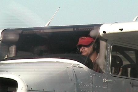 captain jeff taking flying lesson
