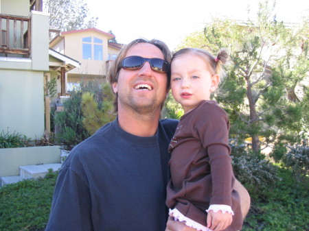 Rob & Lola in our front yard