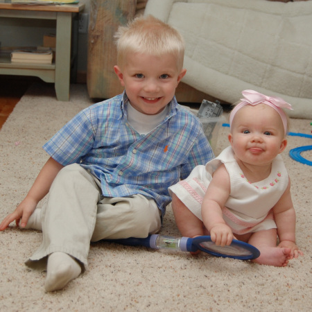 Connor (3 1/2 years old) and Genevieve (7 months old)