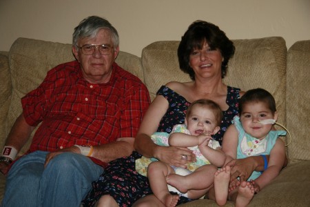 Dad, Me and my beautiful granddaughters!