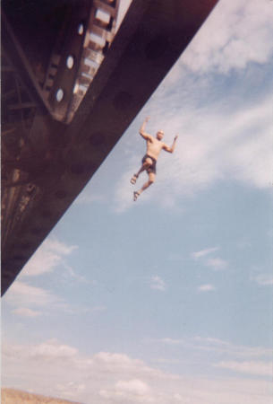 Jumping in the Colorado River in Arizona 1999