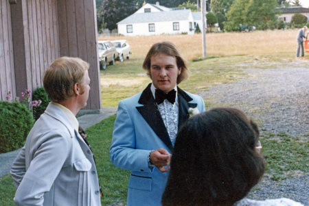 Sherman Porter talking to Ken Van Egdom at Wedding