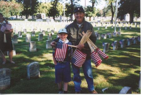 Oakhill Veteran's Cemetary with Scouts