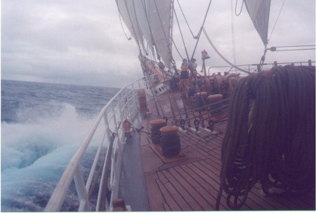 The Eagle doing over 12 Knots.
