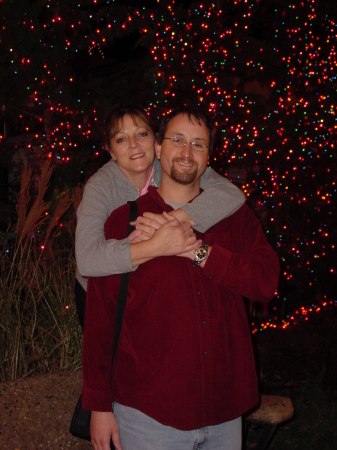 me & my hubby on the square in   fayetteville 2004