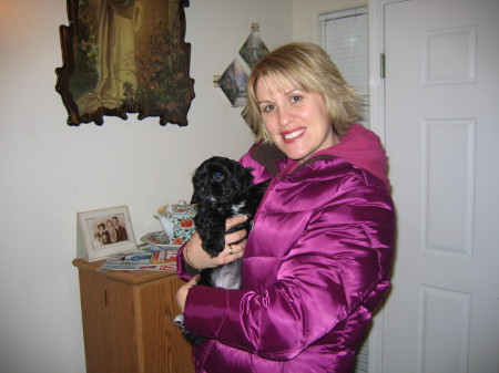 Me with our new Shih tzu puppy "Jessie"