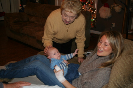 My neice, mom and my cutie face grandson