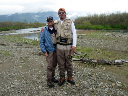 Fly fishing in Alaska with Brent