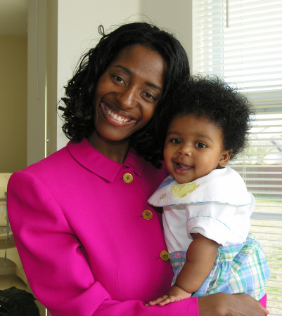 My wife and son during easter in Virginia 2006