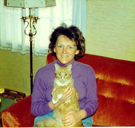 Sandy with our Cat "Punky"
