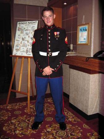 Marine son at Marine Corps ball 2008 Japan